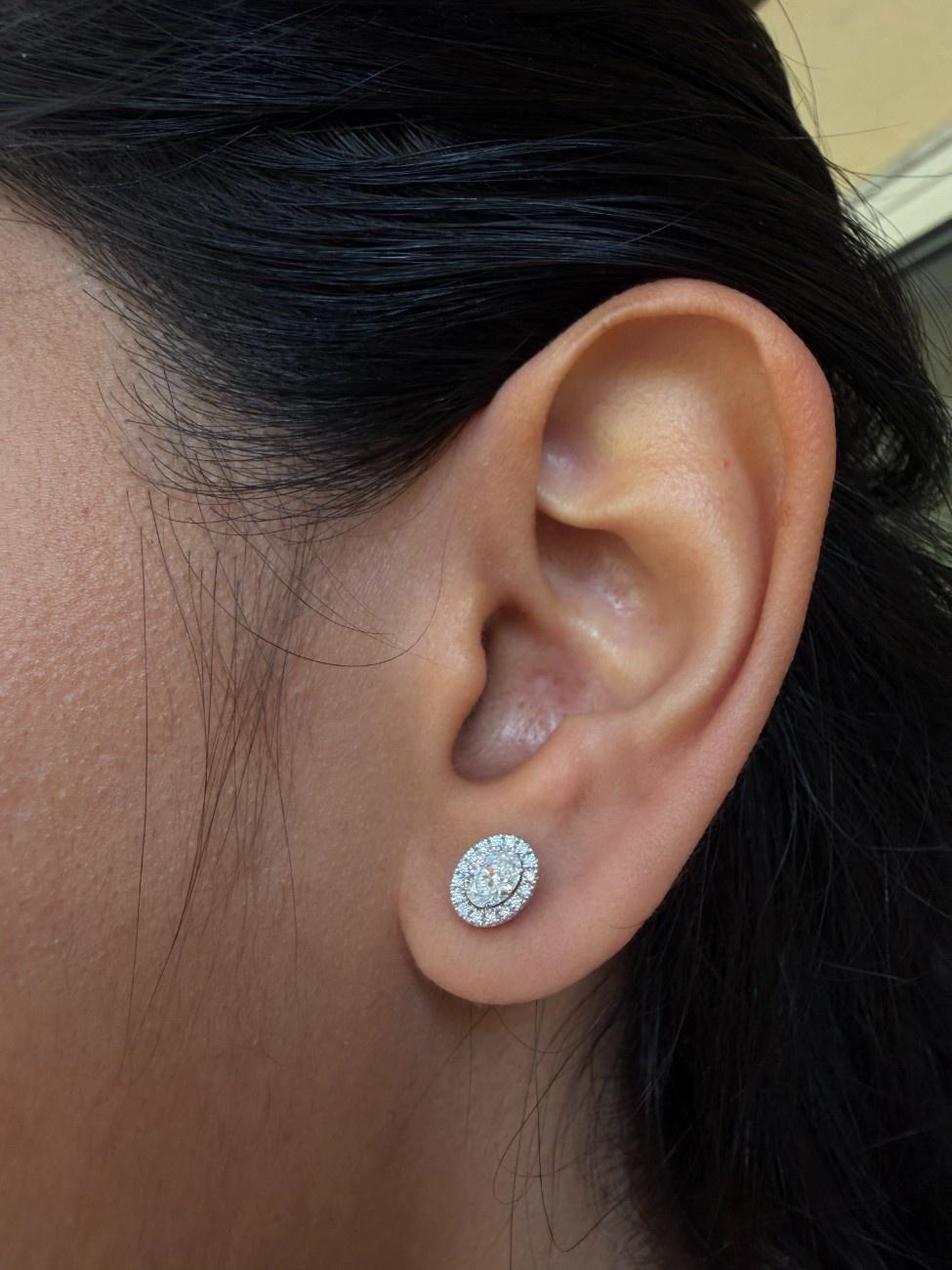 The Oval Halo Studs - Product Image 3